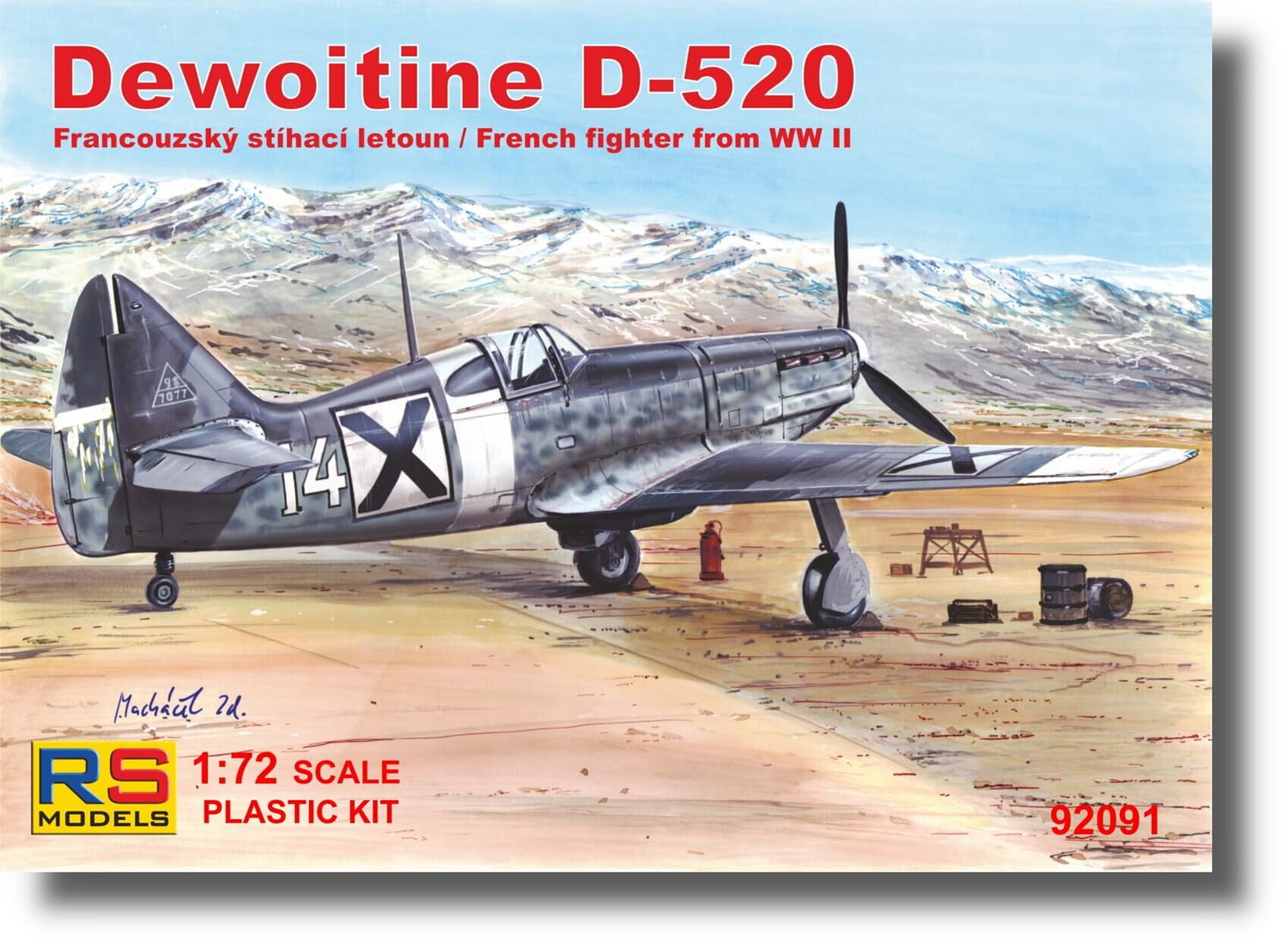 RS Model 1/72 Bulgarian Air Force Dewoitine D.520 Plastic Model 92091
RS Model 1/72 Bulgarian Air Force Dewoitine D.520 Plastic Model 92091