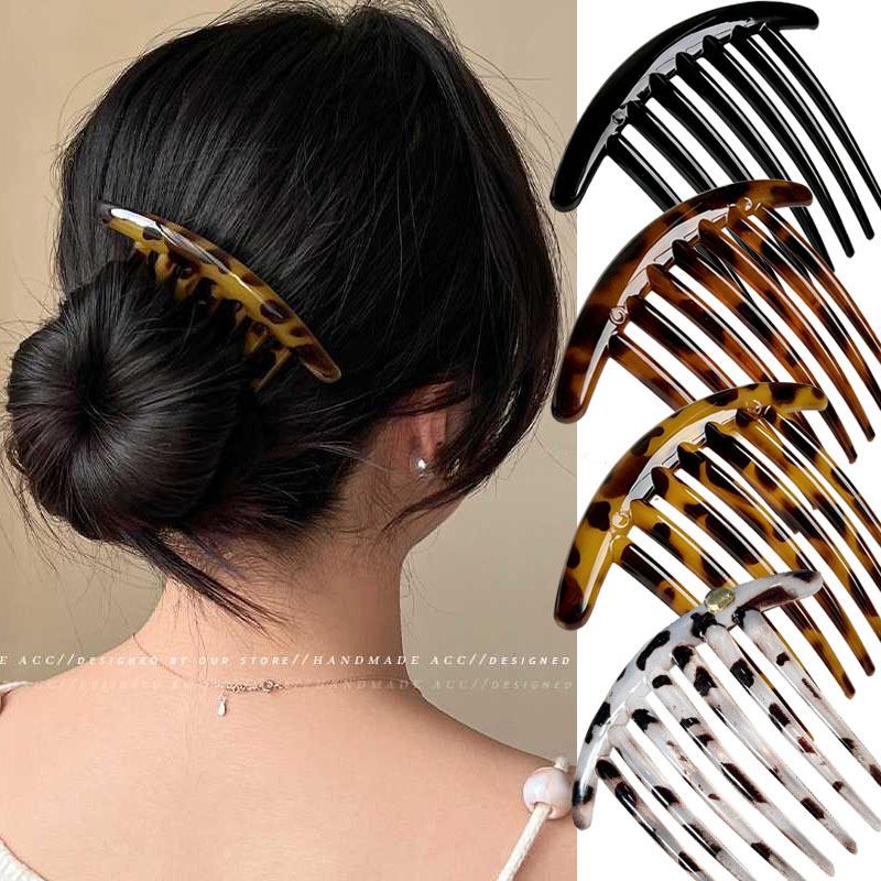 4PCS French Vintage Tortoiseshell Hair Side Combs Tortoise Shell Celluloid Updo Hair Clips Hairpins Set for Women Bun Styling 4pcs mixed colors
4PCS French Vintage Tortoiseshell Hair Side Combs Tortoise Shell Celluloid Updo Hair Clips Hairpins Set for Women Bun Styling 4pcs mixed colors