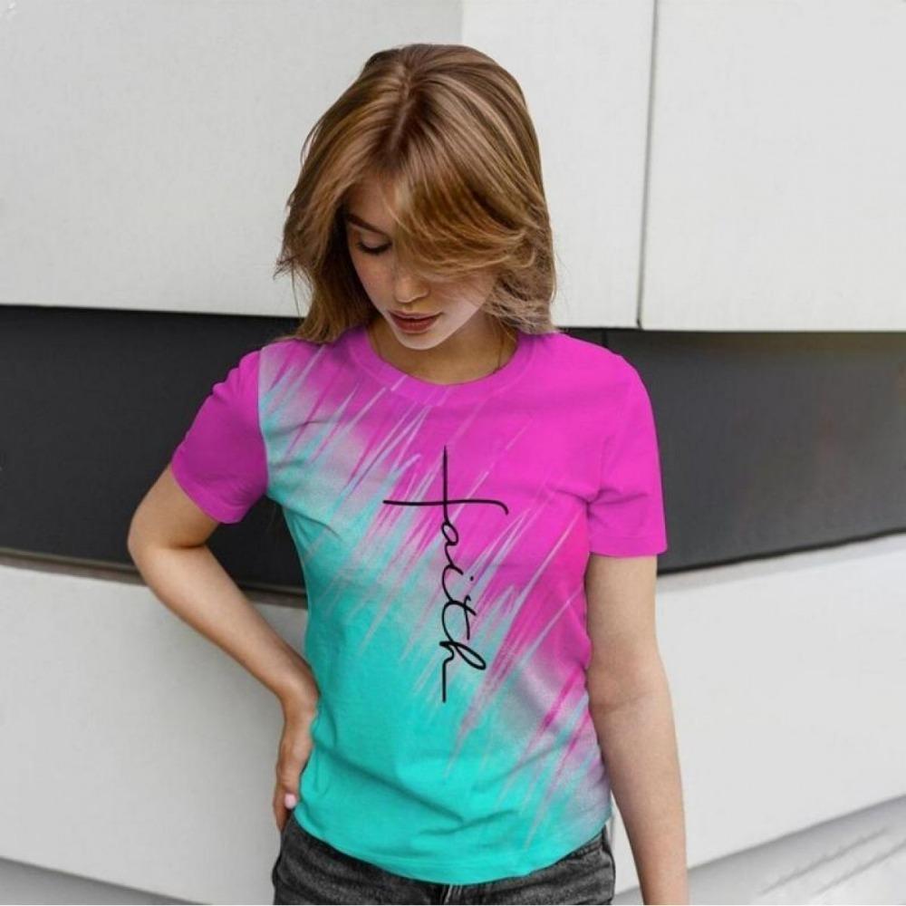 Women s T-shirt, gradient color, rainbow cross T-shirt, fashion, Korean tie-dye top 5XL
Women s T-shirt, gradient color, rainbow cross T-shirt, fashion, Korean tie-dye top 5XL