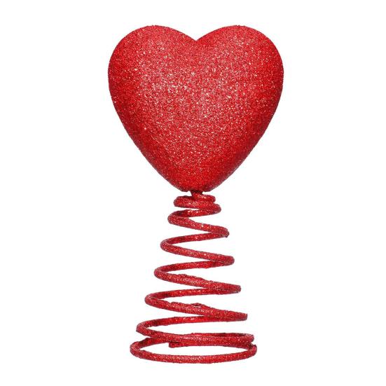 Red Heart Tree Topper Spring Bounce Shiny Texture Romantic Effect Glittery with Coil Holiday Decoration 1pc
Red Heart Tree Topper Spring Bounce Shiny Texture Romantic Effect Glittery with Coil Holiday Decoration 1pc