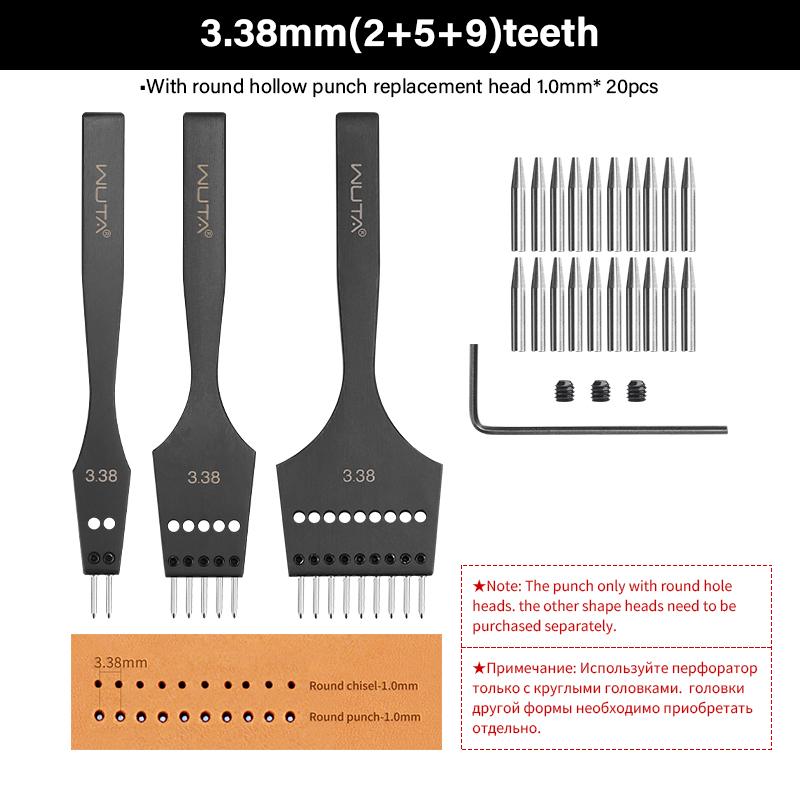 WUTA 3G Leather Punches Head Replaceable Pricking Iron Removable Diamond Olive Round Hole French Style Chisel DIY Craft Tools
WUTA 3G Leather Punches Head Replaceable Pricking Iron Removable Diamond Olive Round Hole French Style Chisel DIY Craft Tools