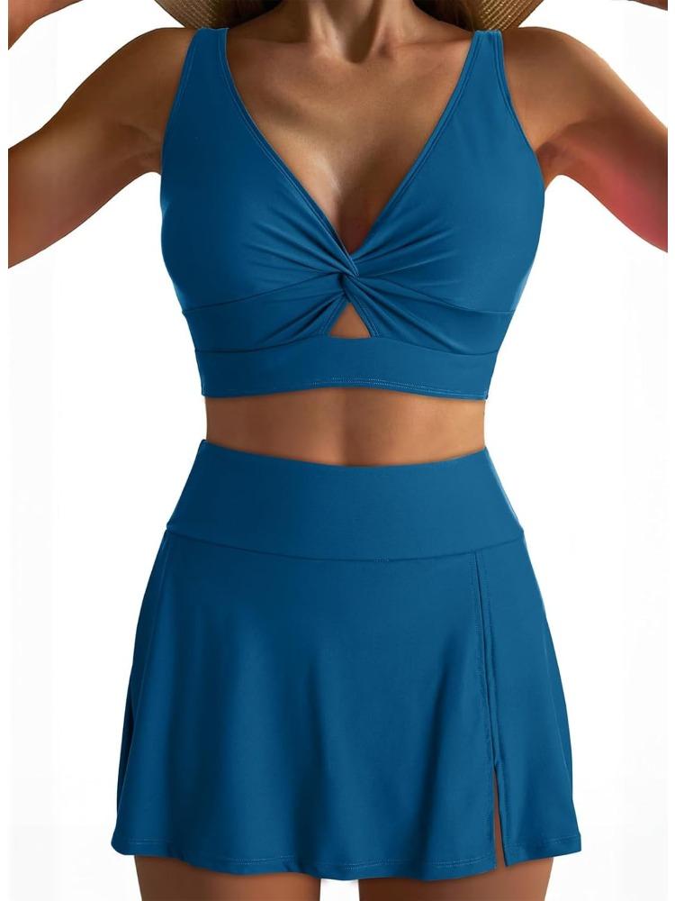 Solid Push Up High Waist Skort Sexy Two Piece Bikini Set Elegant Slimming XL
Solid Push Up High Waist Skort Sexy Two Piece Bikini Set Elegant Slimming XL