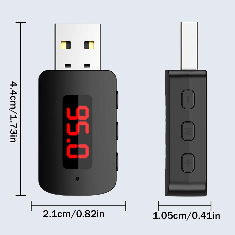 Bluetooth 5.4 Mini USB Receiver with LED Display Handsfree Kit For FM Call Auto Radio Audio Wir V9V1 Red Display-onesize
Bluetooth 5.4 Mini USB Receiver with LED Display Handsfree Kit For FM Call Auto Radio Audio Wir V9V1 Red Display-onesize