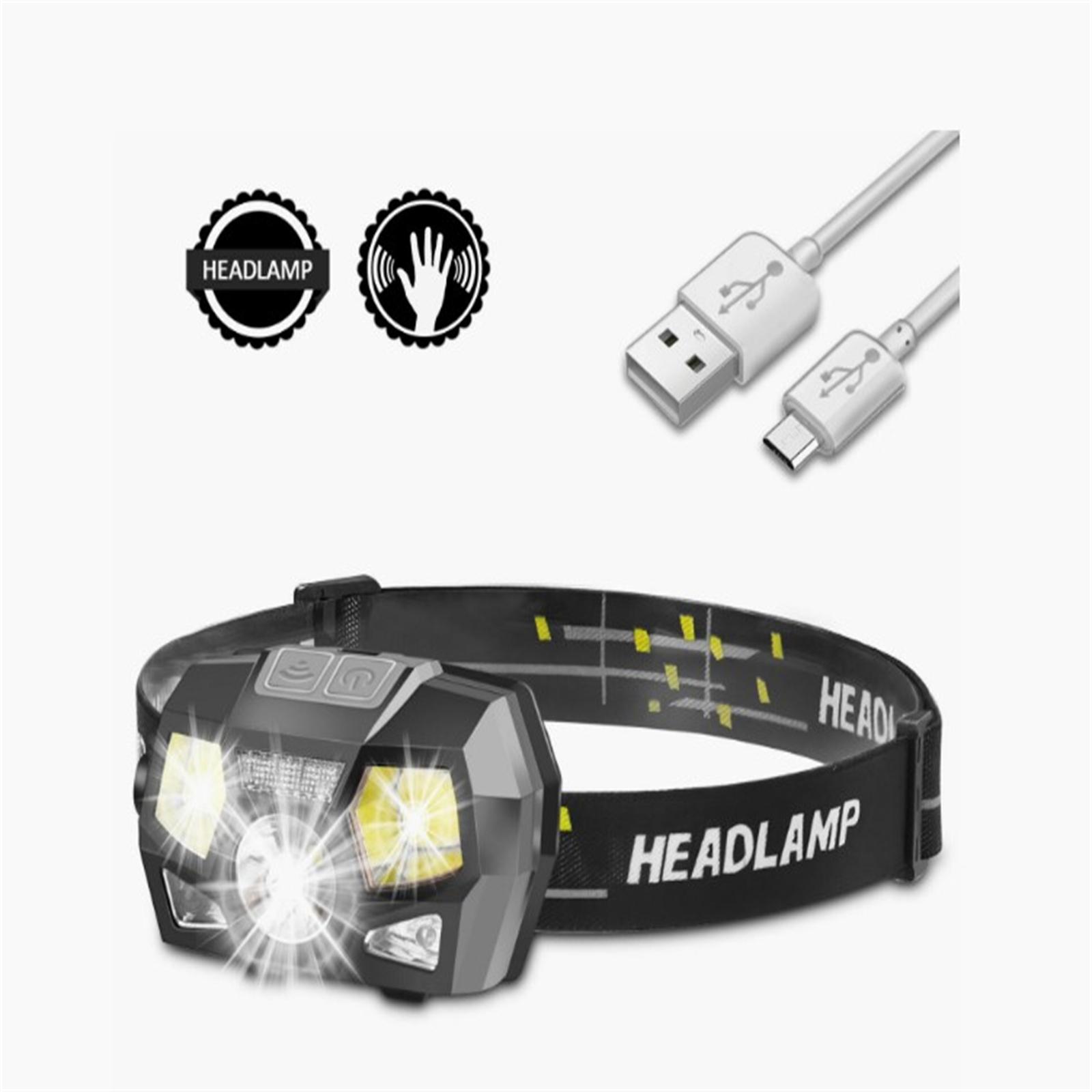 Світлодіодна налобна фара USB-перезаряджувана Водонепроникний налобний ліхтар З регульованим ремінцем Портативний ліхтарик для кемпінгу Нічної роботи As shown#1
Світлодіодна налобна фара USB-перезаряджувана Водонепроникний налобний ліхтар З регульованим ремінцем Портативний ліхтарик для кемпінгу Нічної роботи As shown#1