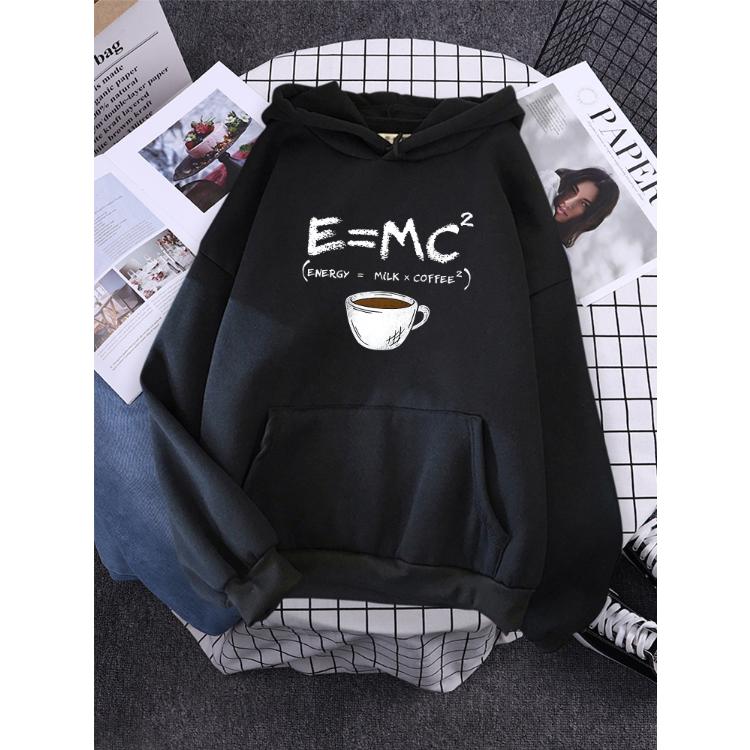 Толстовки с капюшоном E = Mc Coffee с индивидуальным принтом для женщин, модная эстетичная толстовка в стиле Харадзюку, теплая женская толстовка большого размера, женская
Толстовки с капюшоном E = Mc Coffee с индивидуальным принтом для женщин, модная эстетичная толстовка в стиле Харадзюку, теплая женская толстовка большого размера, женская