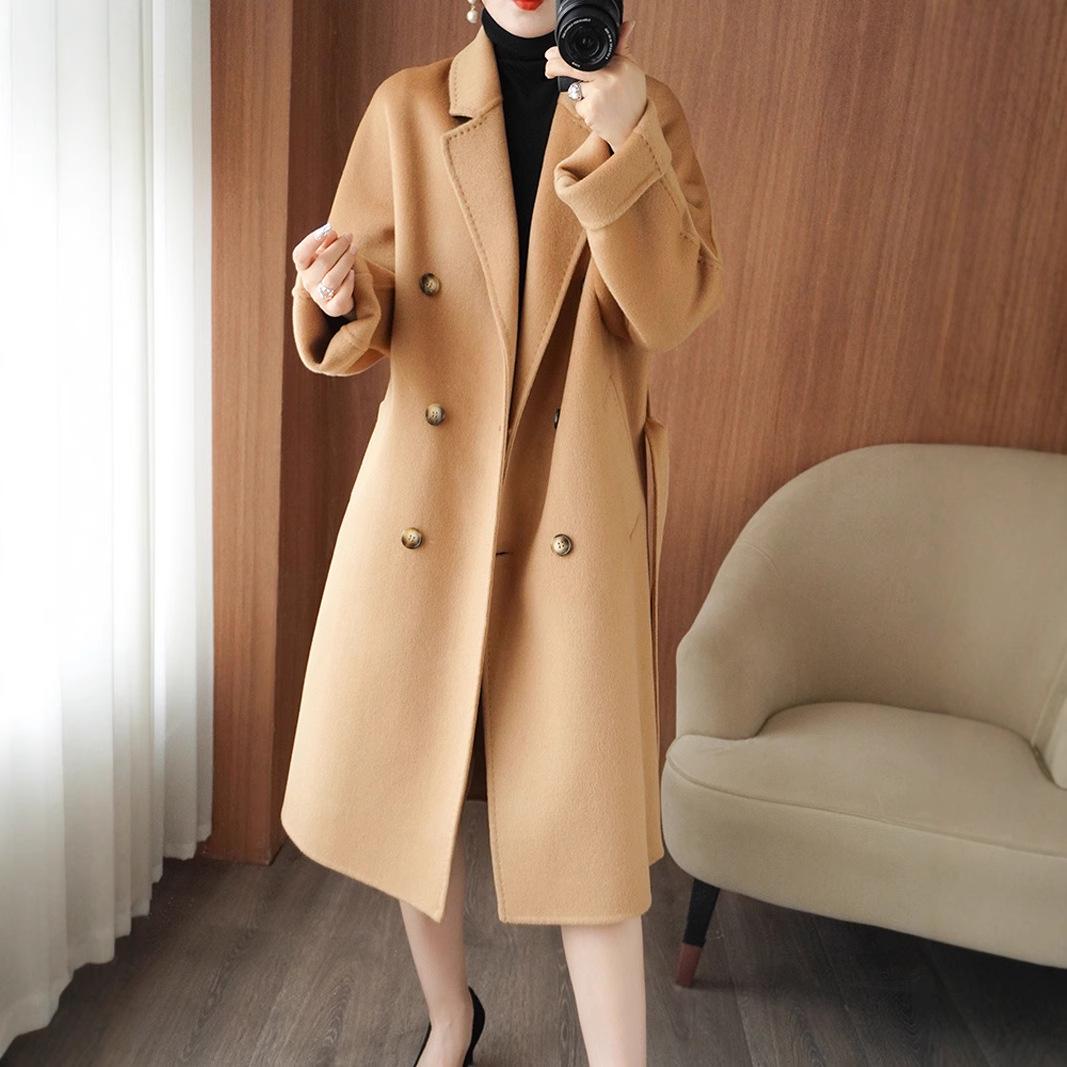 Korean Style Women s Double-Sided Wool Coat with Belt - Extra Long, Suit Collar, 100% Wool for Autumn/Winter. XS (for 95-106 jin) чёрный
Korean Style Women s Double-Sided Wool Coat with Belt - Extra Long, Suit Collar, 100% Wool for Autumn/Winter. XS (for 95-106 jin) чёрный