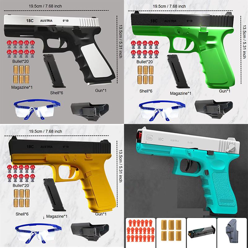 Черный игрушечный пистолет Glock с автоматической выгрузкой гильз и мягкими пулями G18 Airsoft Pistol Armas Children CS Shooting Weapons Gun Toy для мальчиков
Черный игрушечный пистолет Glock с автоматической выгрузкой гильз и мягкими пулями G18 Airsoft Pistol Armas Children CS Shooting Weapons Gun Toy для мальчиков