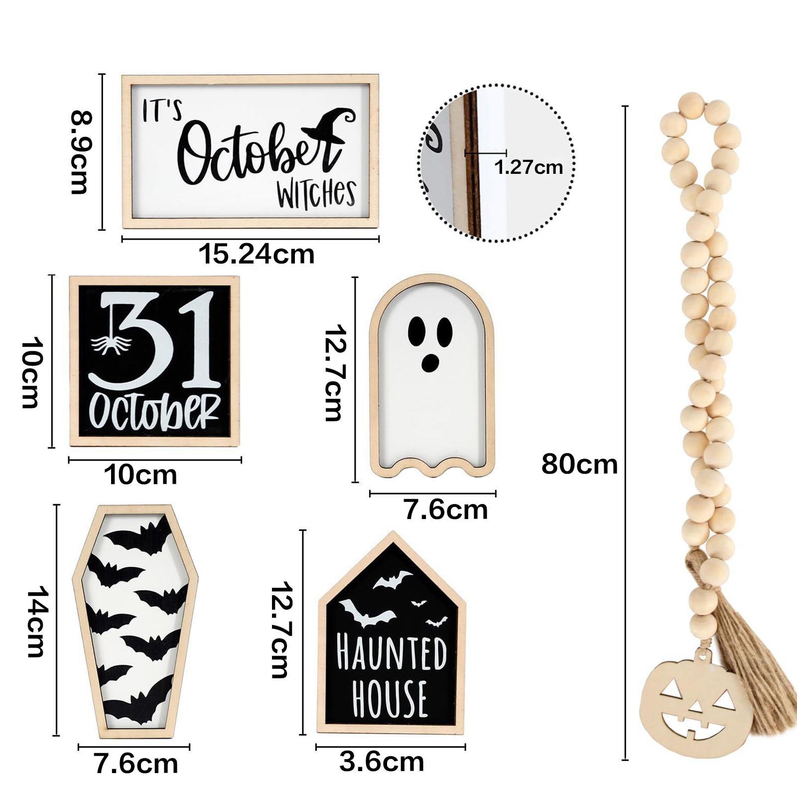 Creative Wooden Crafts Tiered Tray Decorations Set Halloween Centerpiece with Beaded Garlands for Home Gathring Holiday Gifts
Creative Wooden Crafts Tiered Tray Decorations Set Halloween Centerpiece with Beaded Garlands for Home Gathring Holiday Gifts