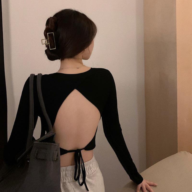 Backless Lace-Up Long Sleeve Cropped T-Shirt - Spring 2025 Trendy & Slimming Design for Women Small чорний
Backless Lace-Up Long Sleeve Cropped T-Shirt - Spring 2025 Trendy & Slimming Design for Women Small чорний