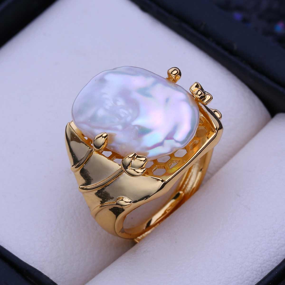 Кольца FENASY с большим барочным натуральным пресноводным жемчугом для женщин, модное женское кольцо с кубическим цирконием, кольцо с большим жемчугом, подарок E
Кольца FENASY с большим барочным натуральным пресноводным жемчугом для женщин, модное женское кольцо с кубическим цирконием, кольцо с большим жемчугом, подарок E