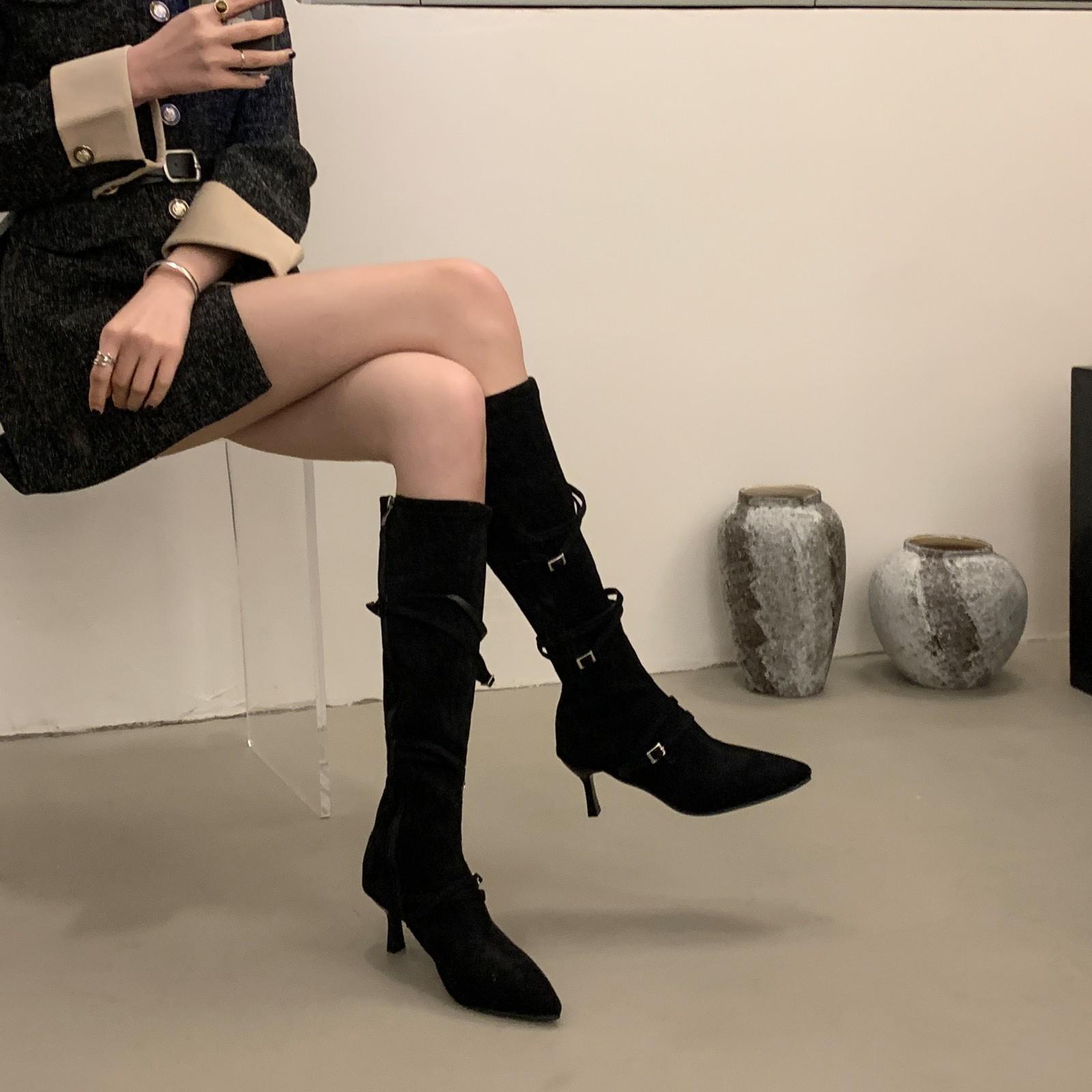 Модные тонкие ботфорты с леопардовым принтом женские осенне-зимние новые ботфорты до колена на высоком каблуке с острым носком, темпераментные ботинки 40 чёрный
Модные тонкие ботфорты с леопардовым принтом женские осенне-зимние новые ботфорты до колена на высоком каблуке с острым носком, темпераментные ботинки 40 чёрный