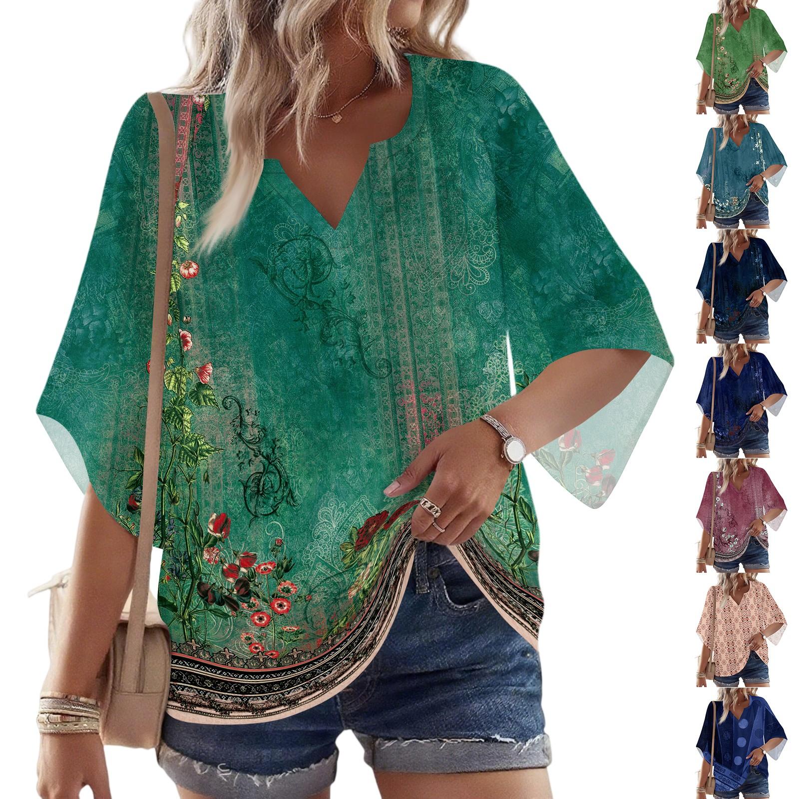 Women s 3/4 Sleeve V Floral Shirt Casual Loose Tunic Top L бежевий
Women s 3/4 Sleeve V Floral Shirt Casual Loose Tunic Top L бежевий