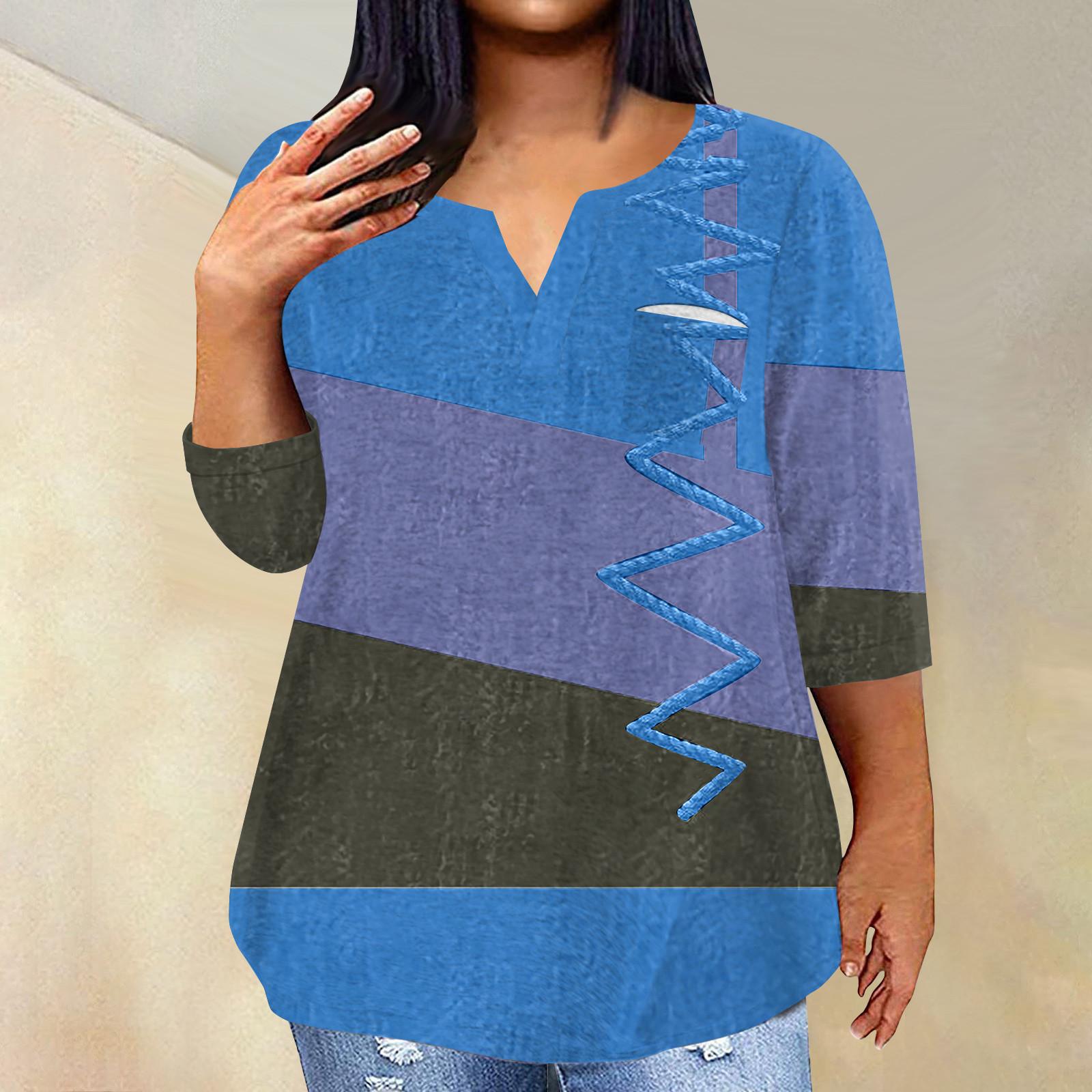 Жіночий модний повсякденний пуловер з принтом і V-подібним вирізом з рукавом три чверті та рукавом 4/3 XL
Жіночий модний повсякденний пуловер з принтом і V-подібним вирізом з рукавом три чверті та рукавом 4/3 XL