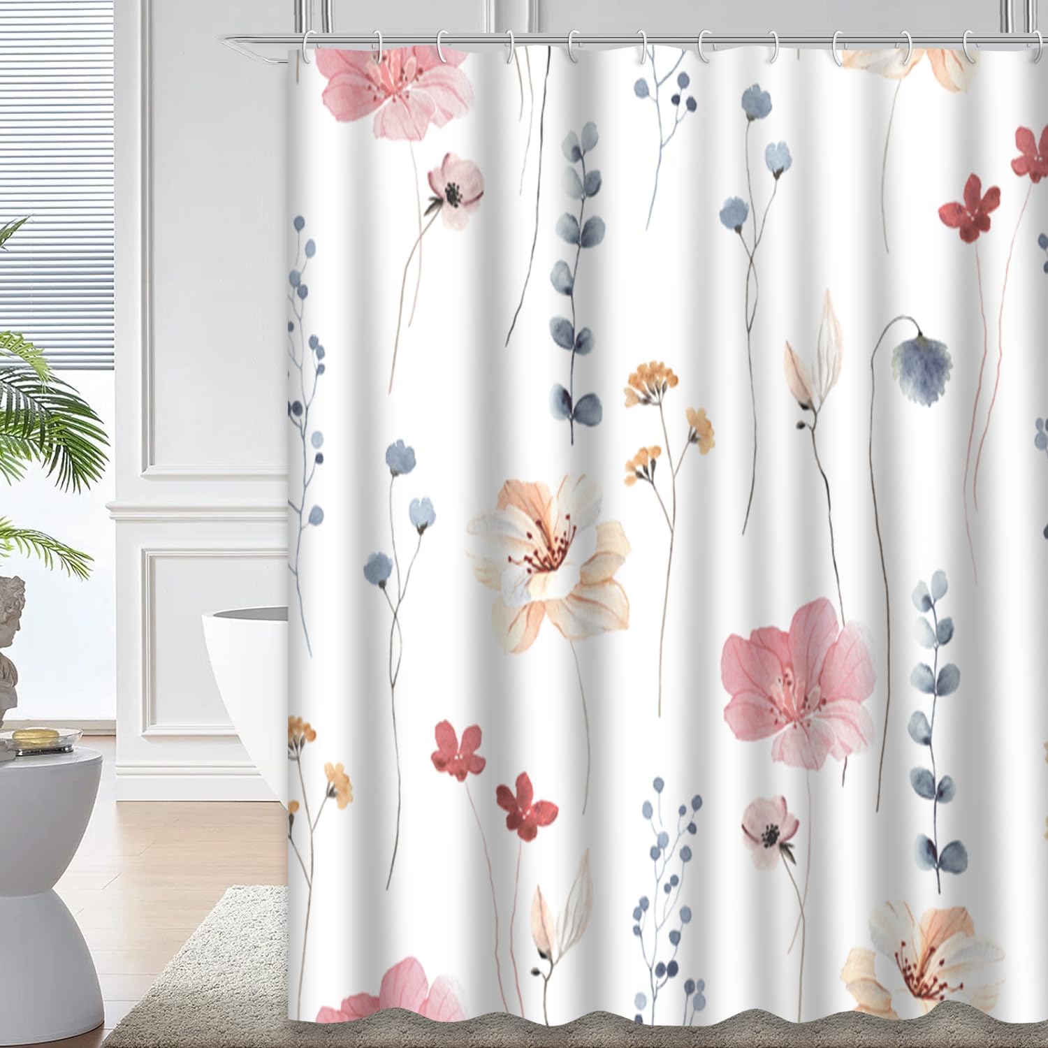 Watercolor Floral Shower Curtain - Anti-Mold, Waterproof Bathroom Decor, Unique Gift, Stylish Design, Elegant W90XH180cm
Watercolor Floral Shower Curtain - Anti-Mold, Waterproof Bathroom Decor, Unique Gift, Stylish Design, Elegant W90XH180cm