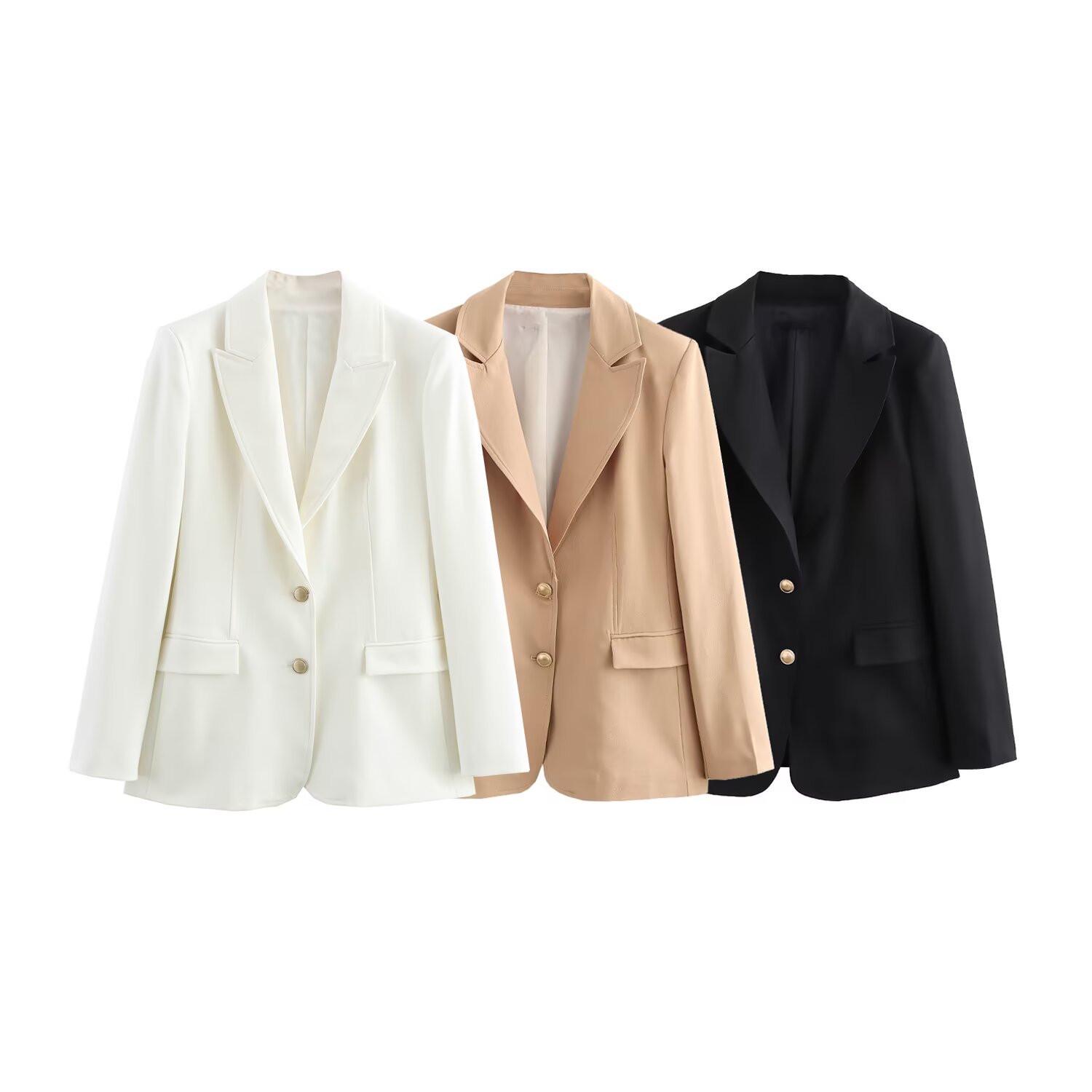2025 Spring Women s Versatile Solid Color Single-Breasted Blazer with Turn-Down Collar Extra Small
2025 Spring Women s Versatile Solid Color Single-Breasted Blazer with Turn-Down Collar Extra Small