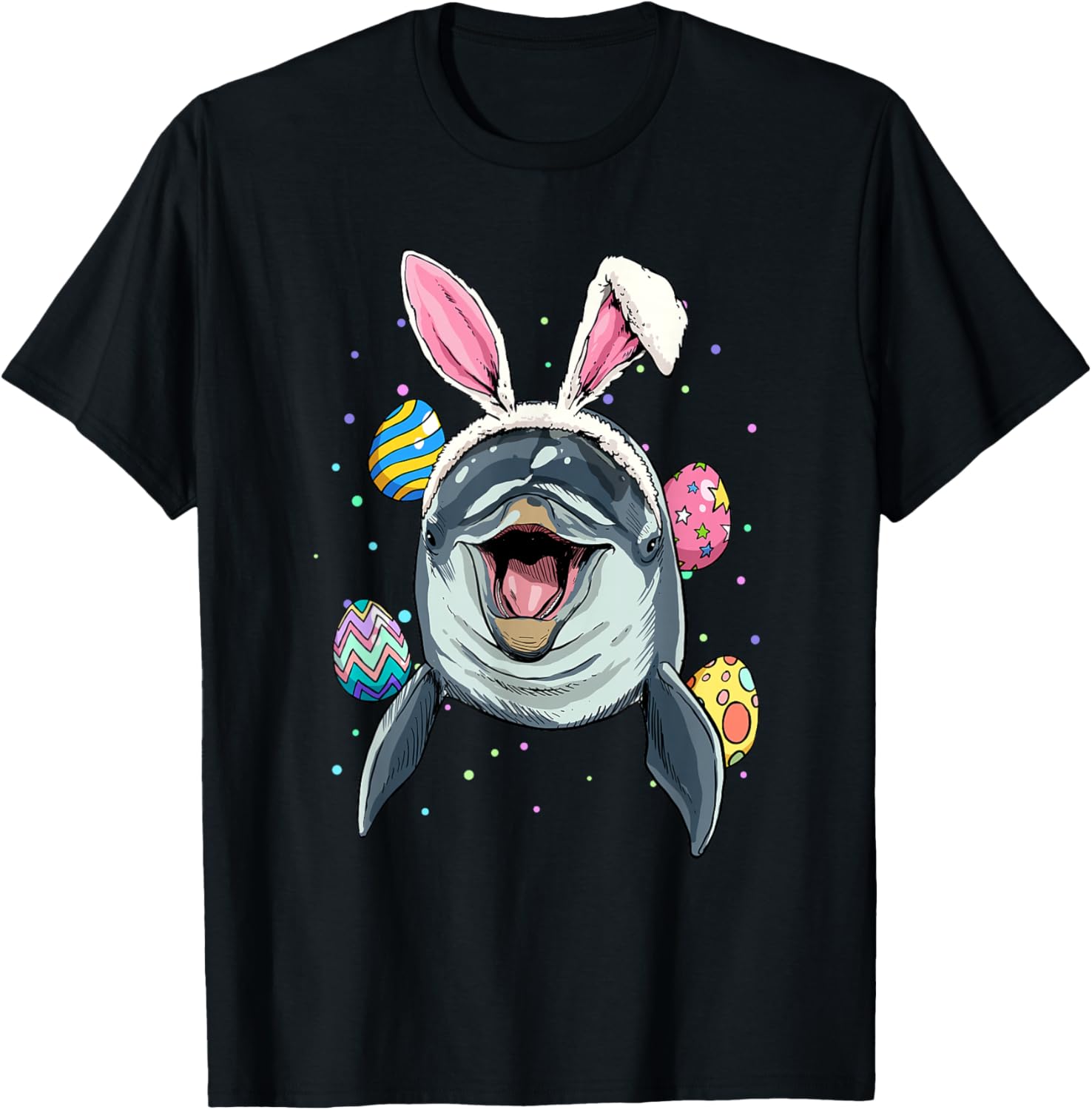 Dolphin Bunny Ears Easter Egg Hunt Graphic Tee Men Casual Cotton Print T-Shirt 4XL
Dolphin Bunny Ears Easter Egg Hunt Graphic Tee Men Casual Cotton Print T-Shirt 4XL
