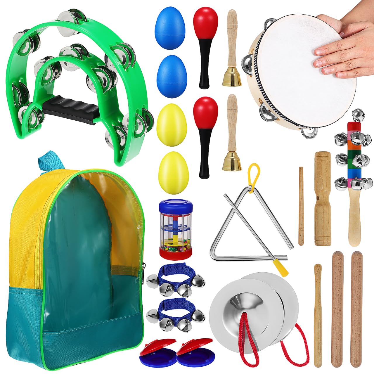 Toyvian Tambourine Musical Instrument Set Orff Percussion Musical Instrument Set for Kids Tambourine Triangle Castanet Maracas Hand Drum Musical
Toyvian Tambourine Musical Instrument Set Orff Percussion Musical Instrument Set for Kids Tambourine Triangle Castanet Maracas Hand Drum Musical