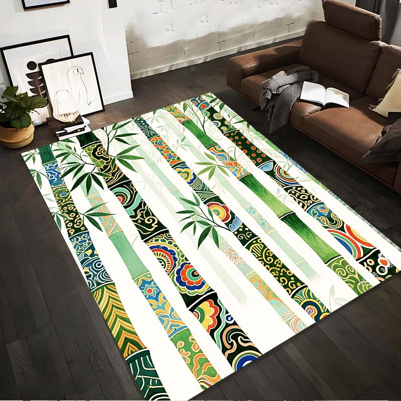 Colorful Bamboo Forest Pattern Carpet with Abstract Geometric Designs Suitable for use as an anti-slip for living room bedroom sofas 40x60cm( 15x23in )
Colorful Bamboo Forest Pattern Carpet with Abstract Geometric Designs Suitable for use as an anti-slip for living room bedroom sofas 40x60cm( 15x23in )