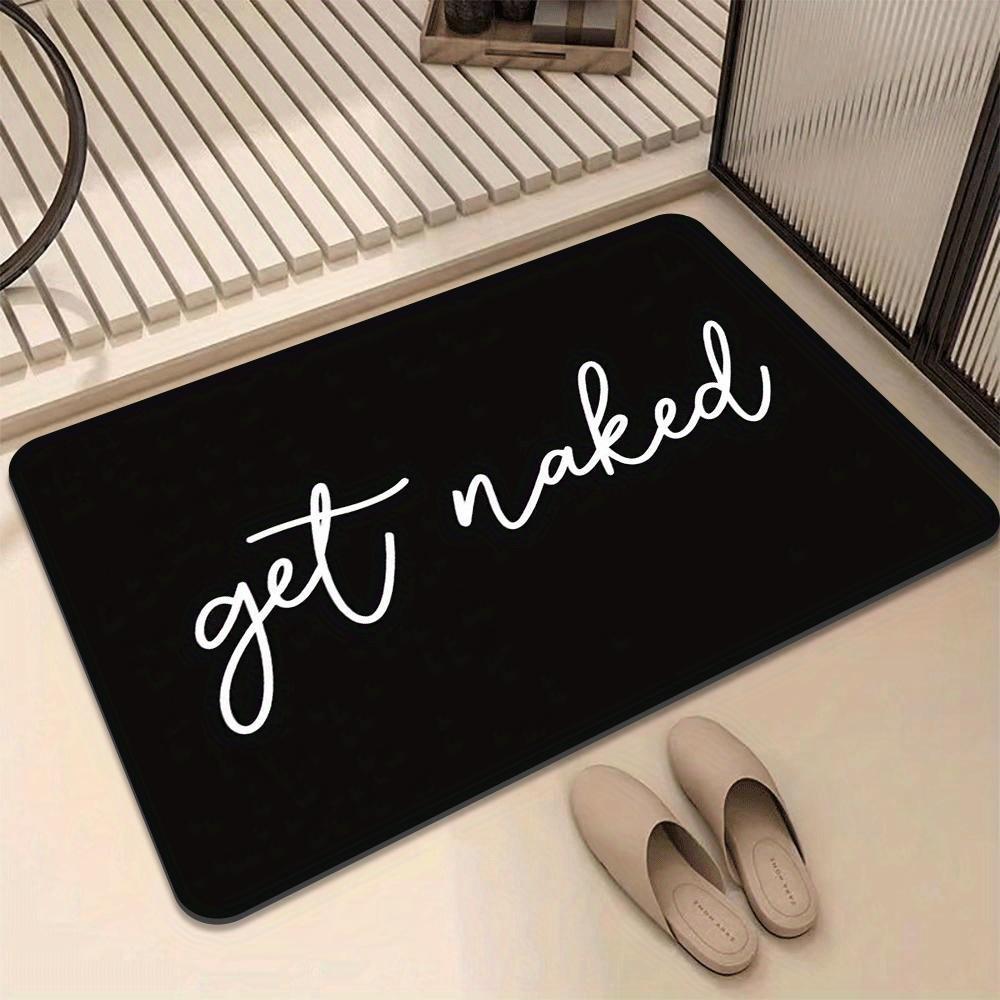 Funny Nude Bath Mat - Black with White Cursive Text Non-Slip Machine Washable for Bathroom Bedroom Kitchen Decor Minimalist Gift 40x60cm
Funny Nude Bath Mat - Black with White Cursive Text Non-Slip Machine Washable for Bathroom Bedroom Kitchen Decor Minimalist Gift 40x60cm