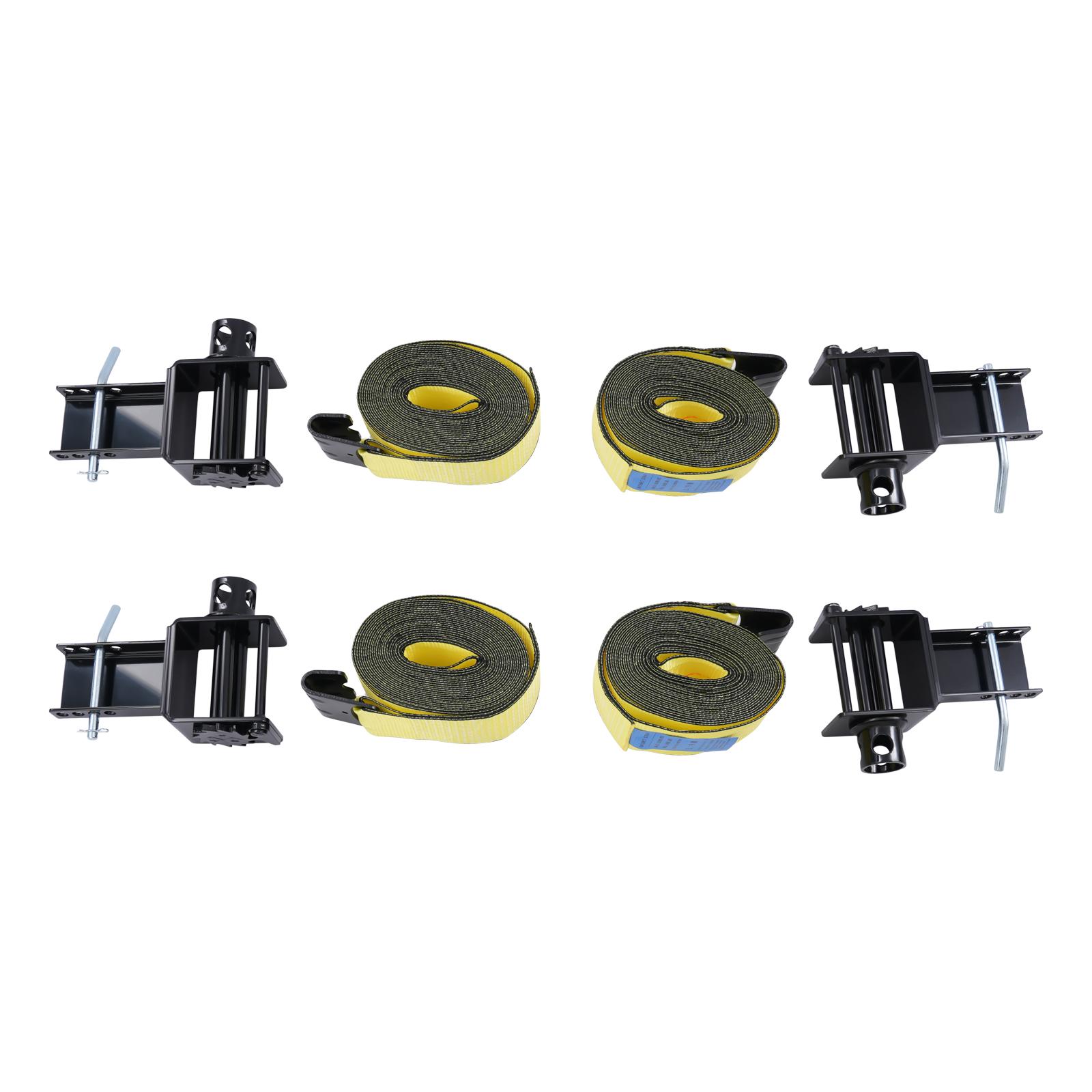 Upgraded 4PCS Trailer Stake Pocket Winch Ratchet Tie Down Straps 16200 LBS Capacity & 5400 LBS Load Limit for Trucks Winches чёрный
Upgraded 4PCS Trailer Stake Pocket Winch Ratchet Tie Down Straps 16200 LBS Capacity & 5400 LBS Load Limit for Trucks Winches чёрный