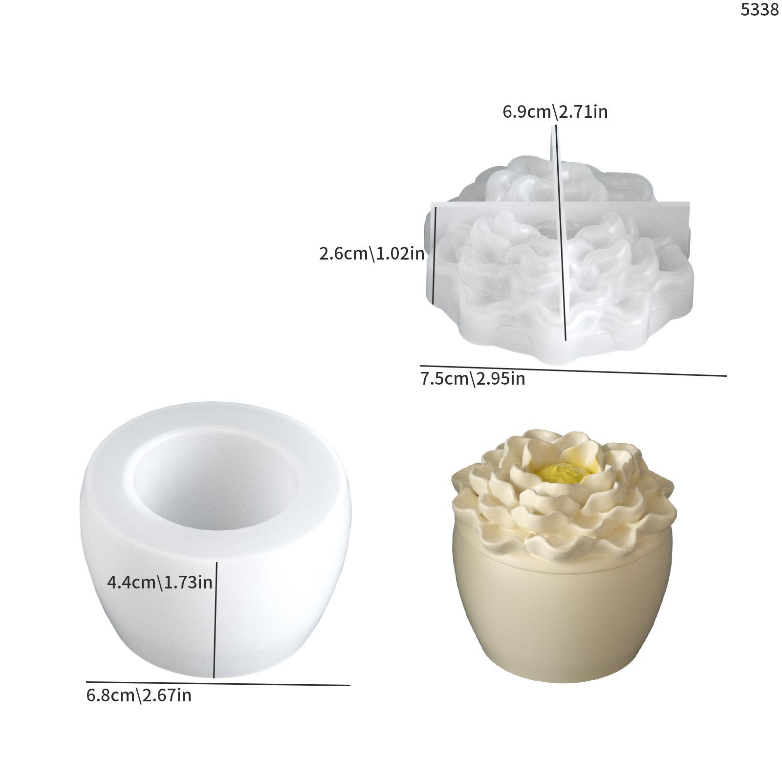Round Peony Camellia Flower Silicone Mold DIY Candle Jar Aromatherapy Gypsum Resin Storage Box Flowerpot Craft Mold
Round Peony Camellia Flower Silicone Mold DIY Candle Jar Aromatherapy Gypsum Resin Storage Box Flowerpot Craft Mold