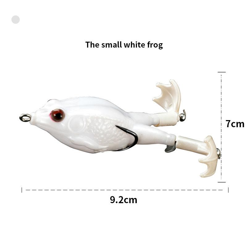 Мягкая приманка-плавунья Propeller Frog Swimbait Lures - реалистичное плавание, прочная конструкция белый