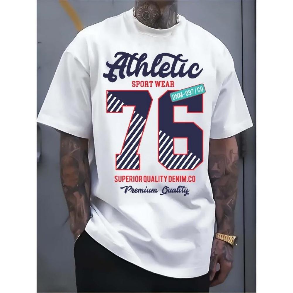 European Size Men s Pure - Polyester White T - Shirt_ Bold Stripe 76 Graphic Tee - Men s Dynamic Edition S чёрный
European Size Men s Pure - Polyester White T - Shirt_ Bold Stripe 76 Graphic Tee - Men s Dynamic Edition S чёрный