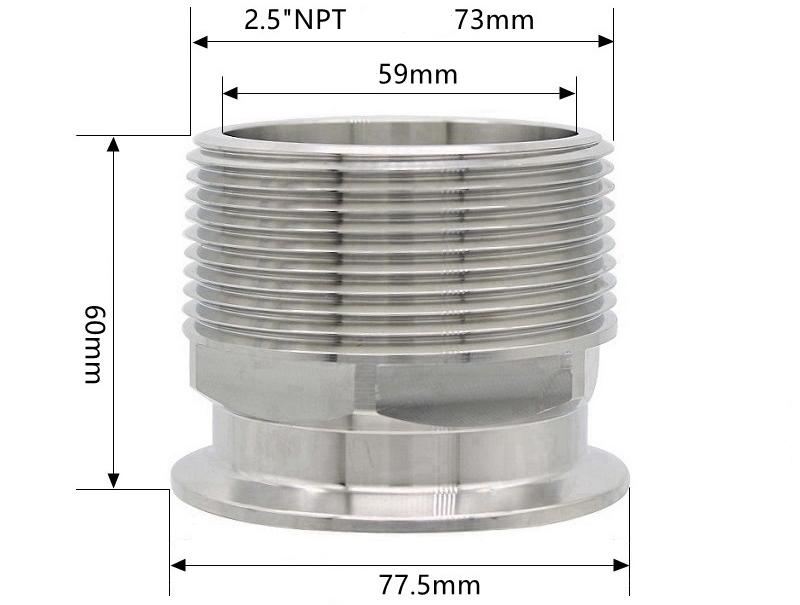 1/4 3/8 1/2 3/4 1 -4 NPT Male x 0.5 0.75 1.5 2 -4 Tri Clamp Connector Pipe Fitting 304 316L Stainless Steel Sanitary SUS316L
1/4 3/8 1/2 3/4 1 -4 NPT Male x 0.5 0.75 1.5 2 -4 Tri Clamp Connector Pipe Fitting 304 316L Stainless Steel Sanitary SUS316L