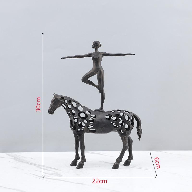 Dancer on Horseback Minimalist Gymnastics Figures Statue Desk Decoration Abstract Character Metal Sculpture Room Aesthetic Decor
Dancer on Horseback Minimalist Gymnastics Figures Statue Desk Decoration Abstract Character Metal Sculpture Room Aesthetic Decor