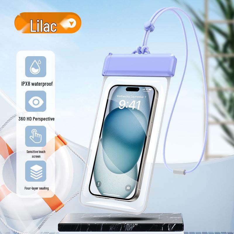 Waterproof Transparent Phone Case for Swimming, Cycling, Diving, and Rain; Touchscreen Photo Gadget. One Size
Waterproof Transparent Phone Case for Swimming, Cycling, Diving, and Rain; Touchscreen Photo Gadget. One Size