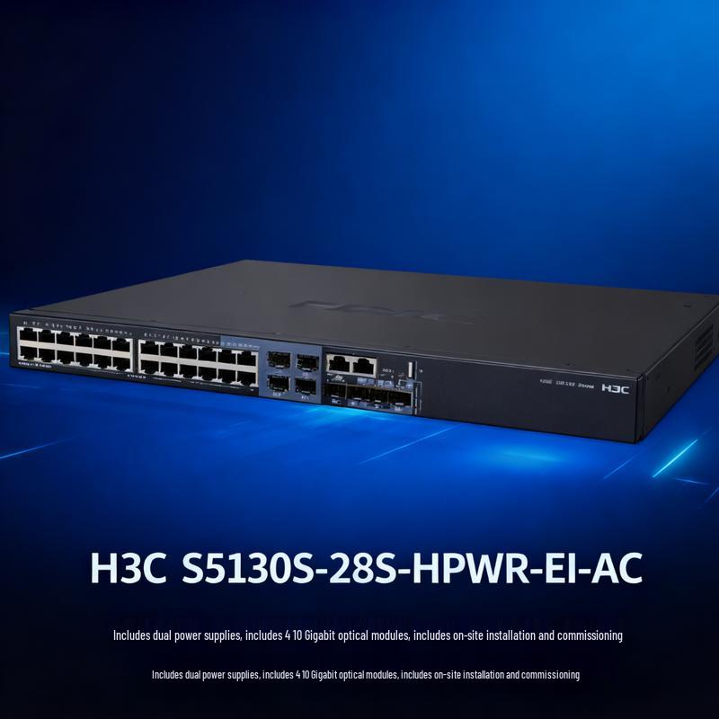 H3C S5130S-28S-HPWR-EI-AC 24-Port Gigabit PoE+ Switch
H3C S5130S-28S-HPWR-EI-AC 24-Port Gigabit PoE+ Switch