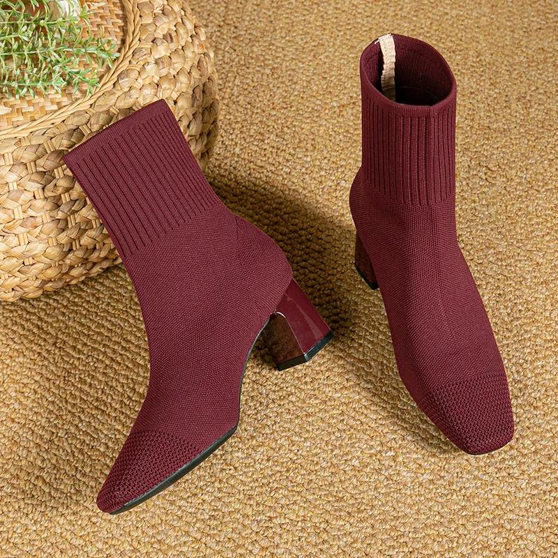 Men Women Boots NonSlip Fashionable New large knitted non slip rubber sole (heel height 5cm) Suitable for Daily Wear and Various Occasions 40
Men Women Boots NonSlip Fashionable New large knitted non slip rubber sole (heel height 5cm) Suitable for Daily Wear and Various Occasions 40