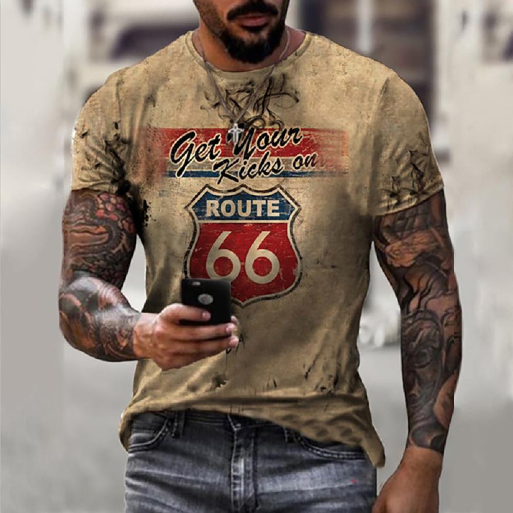 Летние мужские футболки, винтажные футболки с коротким рукавом America Route 66 с буквенным 3D принтом, модные футболки с круглым вырезом, большие мужские футболки, тканевые футболки
Летние мужские футболки, винтажные футболки с коротким рукавом America Route 66 с буквенным 3D принтом, модные футболки с круглым вырезом, большие мужские футболки, тканевые футболки