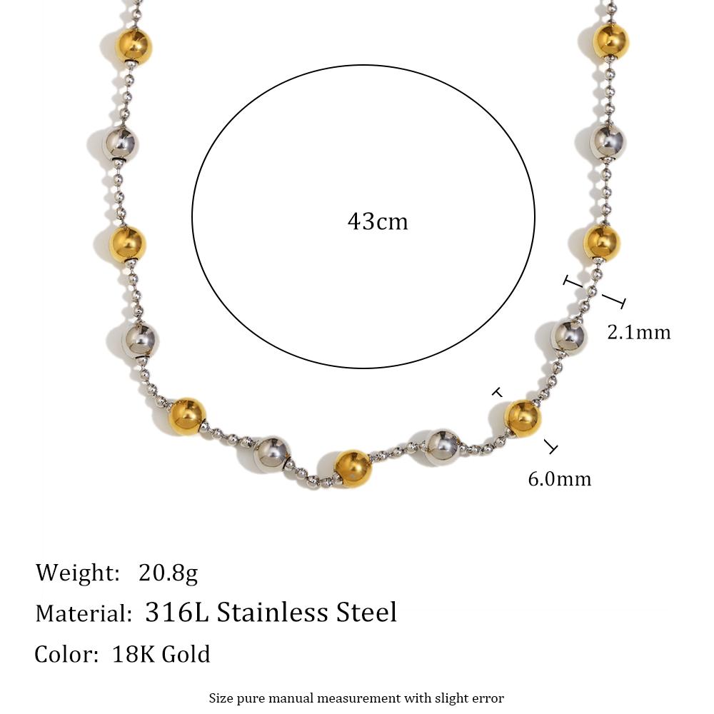 MamacitaSlay Stainless Steel Double Color Steel Ball Pendant Necklace Party Waterproof Jewelry Women s Charming Neck Jewelry
MamacitaSlay Stainless Steel Double Color Steel Ball Pendant Necklace Party Waterproof Jewelry Women s Charming Neck Jewelry