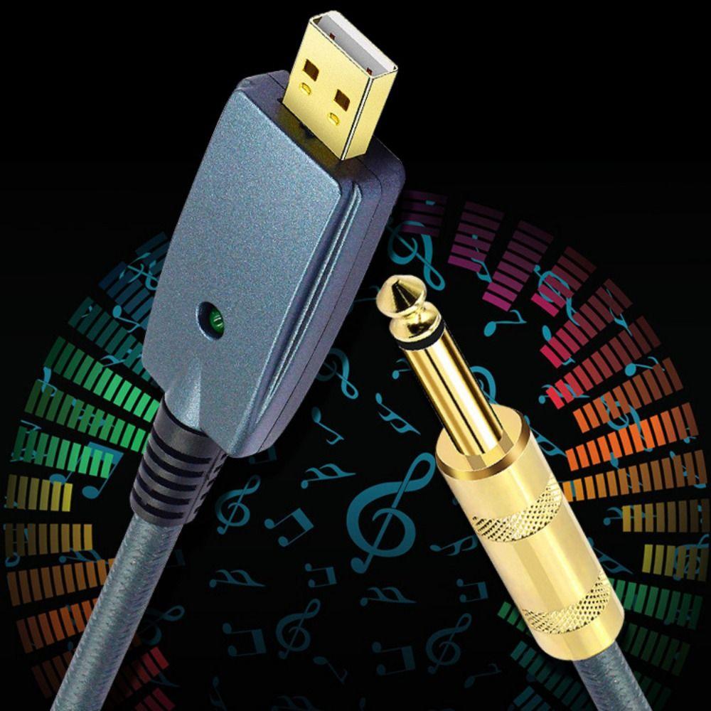 USB Male Guitar Cable Interface Audio Cable 6.35mm Guitar Audio Connector Cord Keyboard
USB Male Guitar Cable Interface Audio Cable 6.35mm Guitar Audio Connector Cord Keyboard