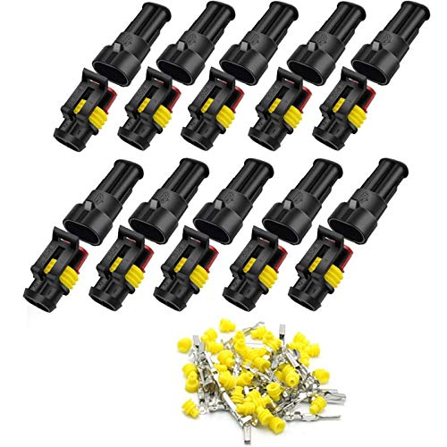 2-Pin Waterproof Connector for Wiring, Male & Female Waterproof Connector Compatible Coupler, Waterproof Connector Set, 2-Pole Waterproof Electri
2-Pin Waterproof Connector for Wiring, Male & Female Waterproof Connector Compatible Coupler, Waterproof Connector Set, 2-Pole Waterproof Electri