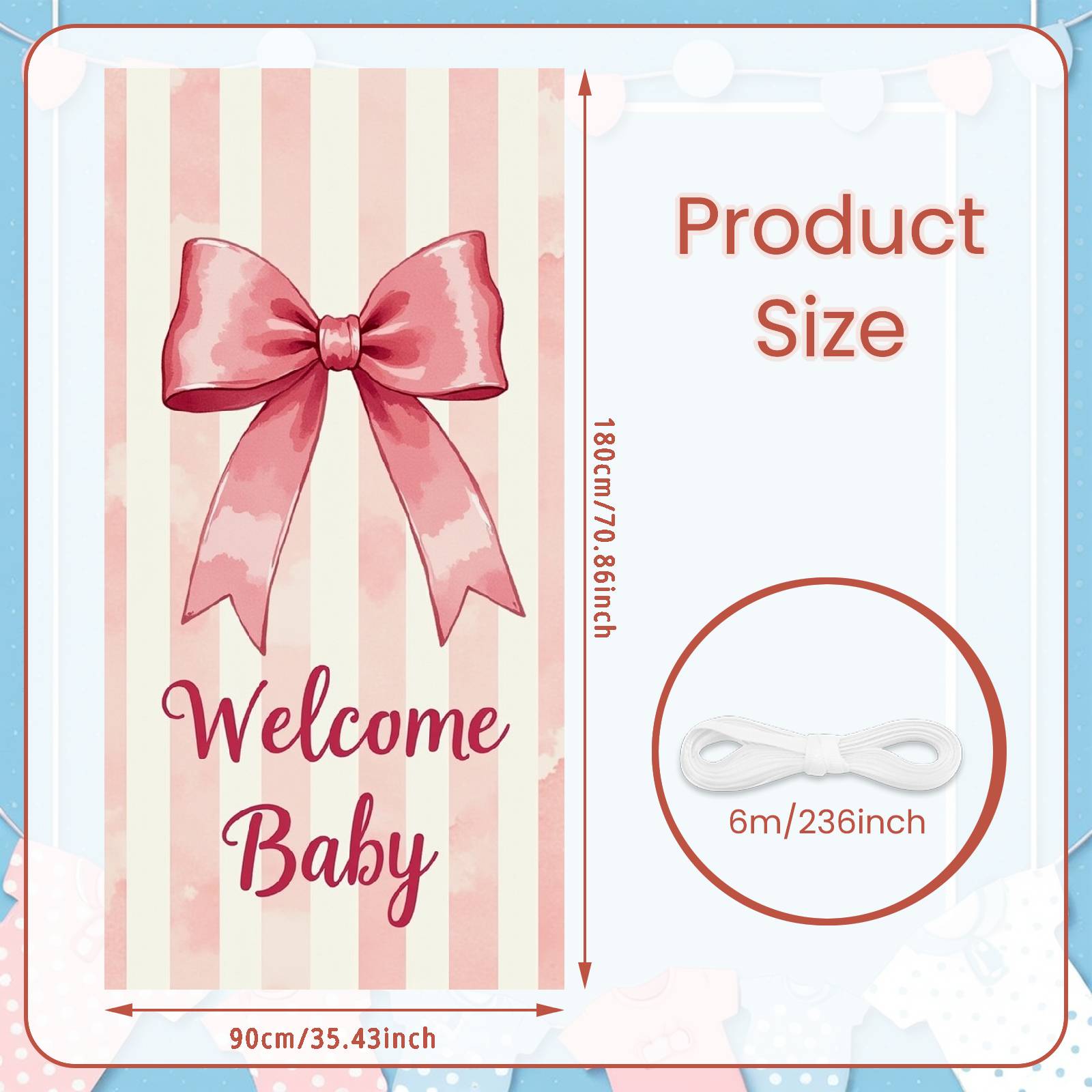 Welcome Door Cover Bow Decoration Welcome Banner Shower Banner Girlish For Gender Reveal Party
Welcome Door Cover Bow Decoration Welcome Banner Shower Banner Girlish For Gender Reveal Party