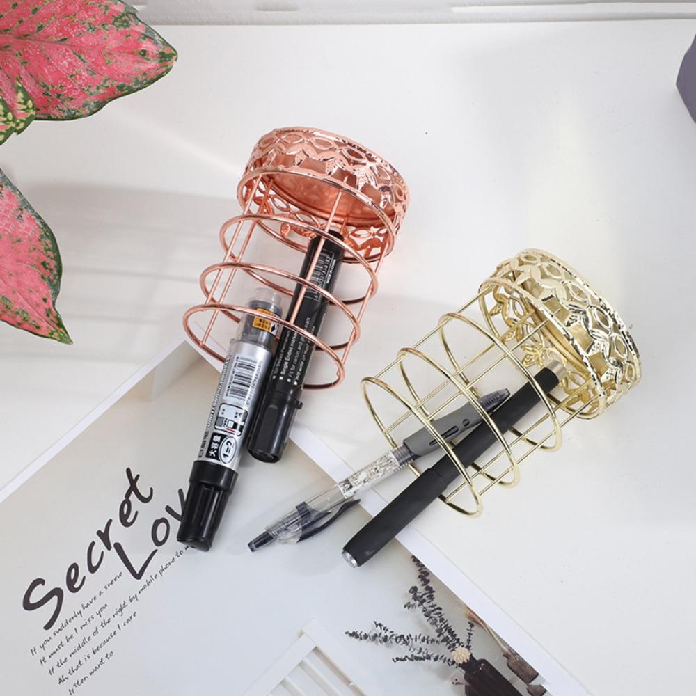 Multipurpose Rose Gold Pen Holder Rose Gold Iron Pen Holder Tabletop Decor rose gold-roundness
Multipurpose Rose Gold Pen Holder Rose Gold Iron Pen Holder Tabletop Decor rose gold-roundness