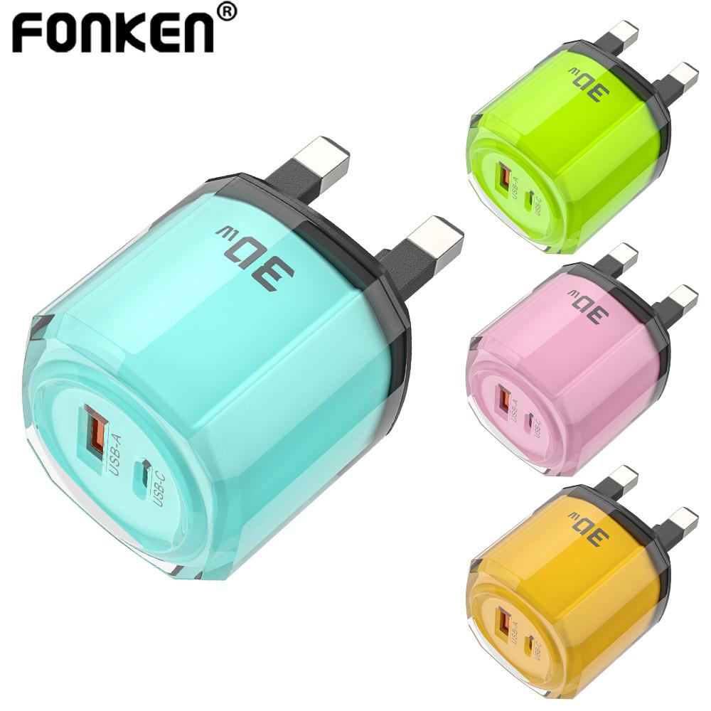 Fonken 2Ports USB+PD Charger Type C Charger Fast Charging for Phone Samsung Mobile Phone UK Plug Wall Charger жовтий
Fonken 2Ports USB+PD Charger Type C Charger Fast Charging for Phone Samsung Mobile Phone UK Plug Wall Charger жовтий