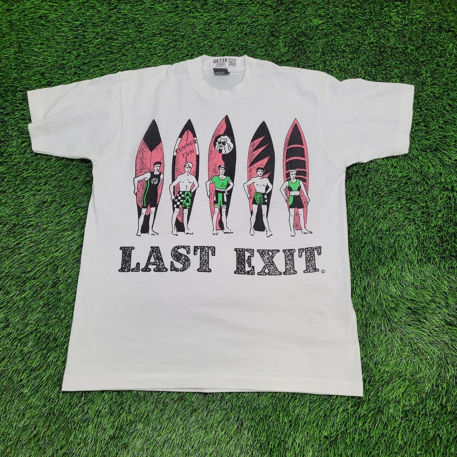 Vintage 80s Last-Exit Surfer Shirt XL 21x27 Summer-Fun Crop USA S
Vintage 80s Last-Exit Surfer Shirt XL 21x27 Summer-Fun Crop USA S