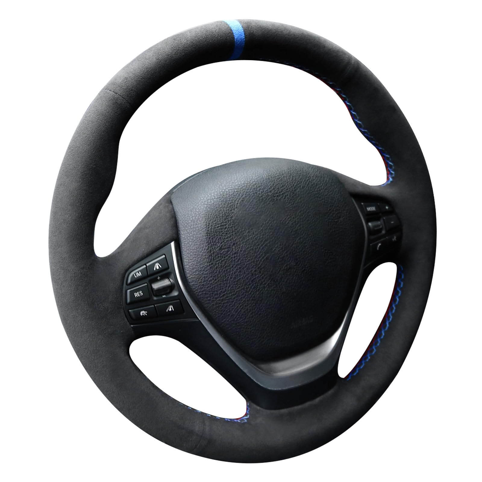 Alfanxi Hand Stitch Alcantara Steering Wheel Cover Compatible with BMW M Sport F20 F21 F22 F23 F30 F31 F32 F33 F34 F36 (Blue Stripe)
Alfanxi Hand Stitch Alcantara Steering Wheel Cover Compatible with BMW M Sport F20 F21 F22 F23 F30 F31 F32 F33 F34 F36 (Blue Stripe)