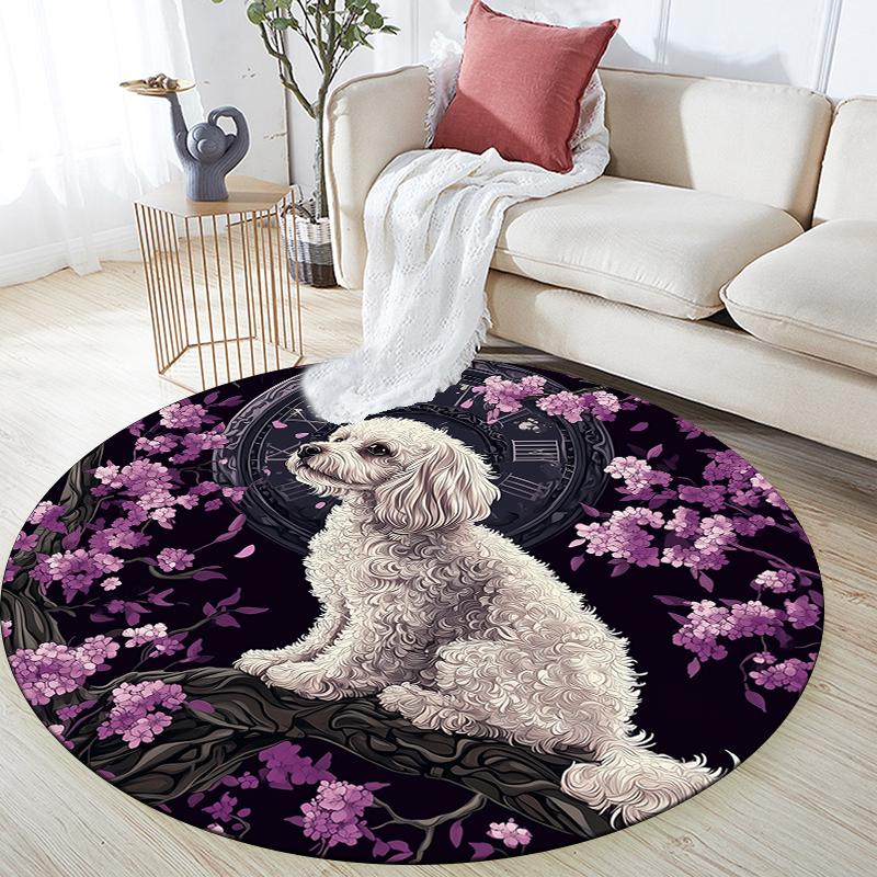 Poodle pattern round rug,Carpet Rug for Living Room Bedroom Playroom ,Non-slip Floor Mat,Holiday Gifts and Birthday Gifts. 80cmx80cm
Poodle pattern round rug,Carpet Rug for Living Room Bedroom Playroom ,Non-slip Floor Mat,Holiday Gifts and Birthday Gifts. 80cmx80cm