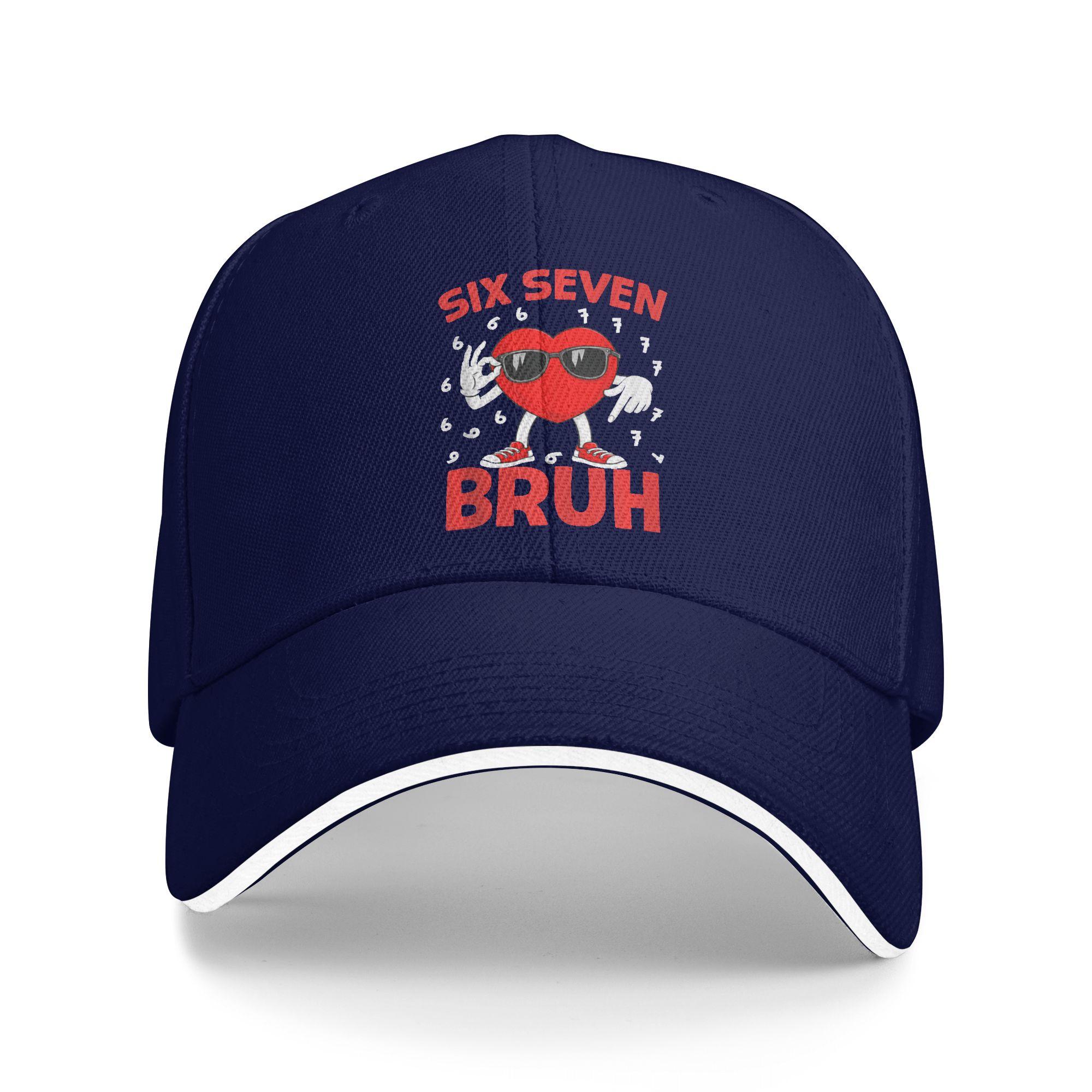 Six Seven 67 Bruh 6 7 Meme Funny Valentines Heart Sun Baseball Cap Summer Casual Hip Hop Hats For Men Tennis Skate Snapback Cap One Size темно-синього кольору
Six Seven 67 Bruh 6 7 Meme Funny Valentines Heart Sun Baseball Cap Summer Casual Hip Hop Hats For Men Tennis Skate Snapback Cap One Size темно-синього кольору