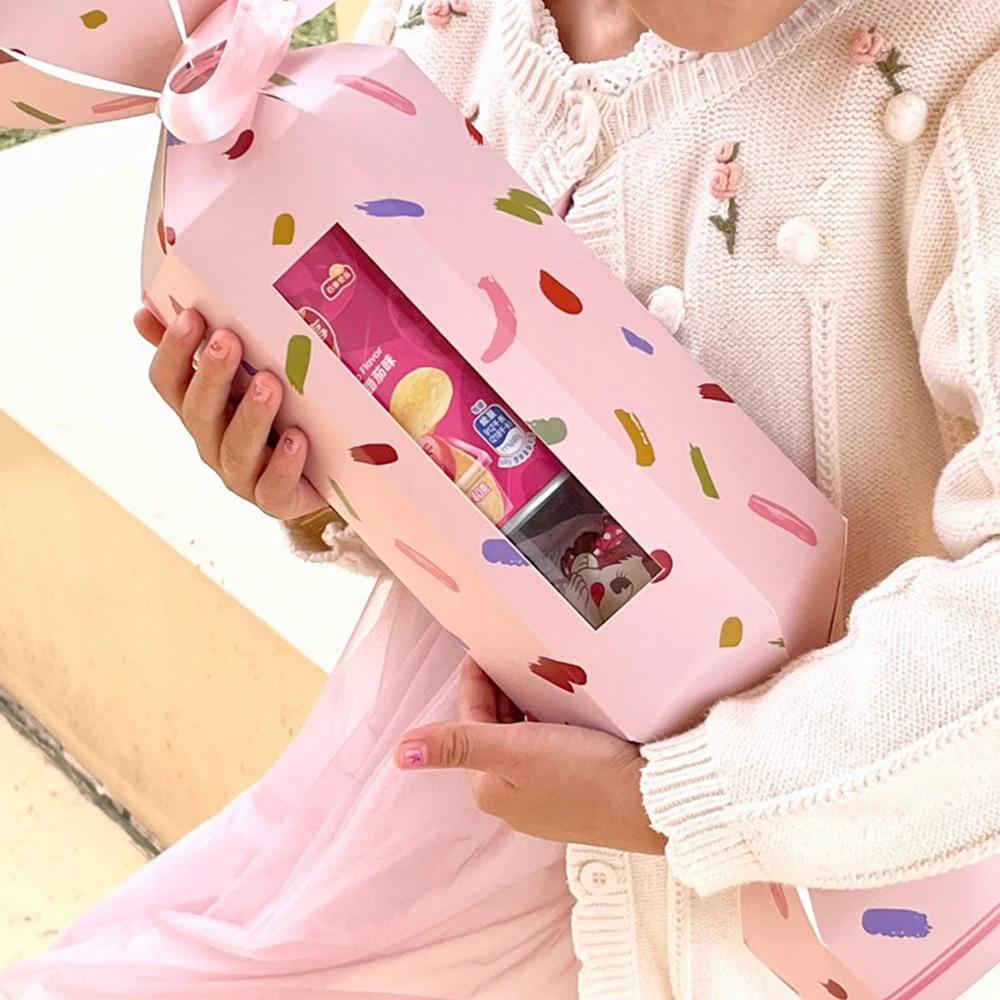 10PCS INS Style Transparent Cute Storage Box Visual Portable Souvenir Candy Snacks Dessert Cake Packaging Box Gift for Children 43x11x11cm
10PCS INS Style Transparent Cute Storage Box Visual Portable Souvenir Candy Snacks Dessert Cake Packaging Box Gift for Children 43x11x11cm
