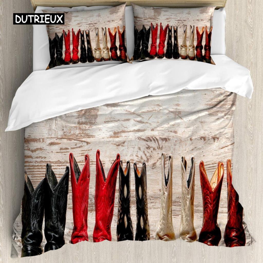 Western Duvet Cover Set American Cowgirl Leather Boots Rustic Wild West Theme Cultural Double Queen King Polyester Qulit Cover EU single(135x200cm)
Western Duvet Cover Set American Cowgirl Leather Boots Rustic Wild West Theme Cultural Double Queen King Polyester Qulit Cover EU single(135x200cm)