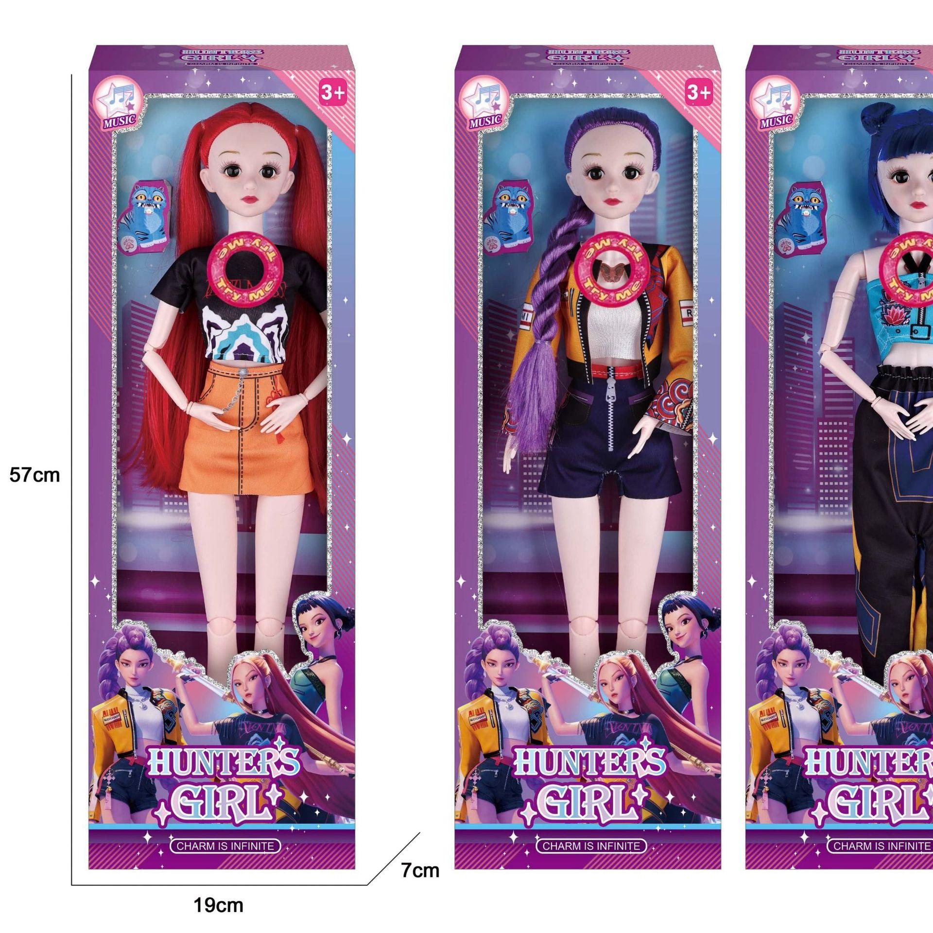 Music Theme Song 3D Eyes 15 Joints 22 Inches Full Body K-POP Witch Hunter Doll Toy Doll Doll 3 person set
Music Theme Song 3D Eyes 15 Joints 22 Inches Full Body K-POP Witch Hunter Doll Toy Doll Doll 3 person set