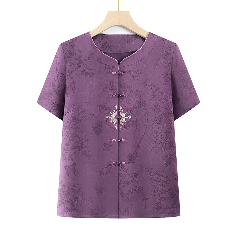 Elegant Summer Tang Suit Shirt for Middle-Aged and Elderly Women 5XL for 140-155 lbs
Elegant Summer Tang Suit Shirt for Middle-Aged and Elderly Women 5XL for 140-155 lbs