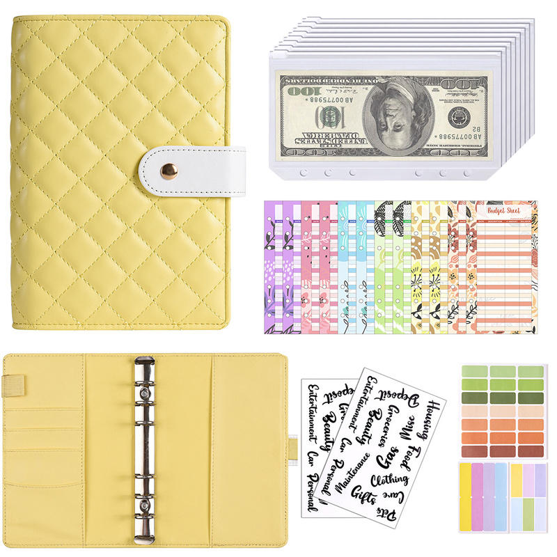 2026 A6 PU Leather Budget Binder Notebook Cash Envelopes System Set With Binder Pockets for Money Budget Saving Bill Organizer жовтий
2026 A6 PU Leather Budget Binder Notebook Cash Envelopes System Set With Binder Pockets for Money Budget Saving Bill Organizer жовтий