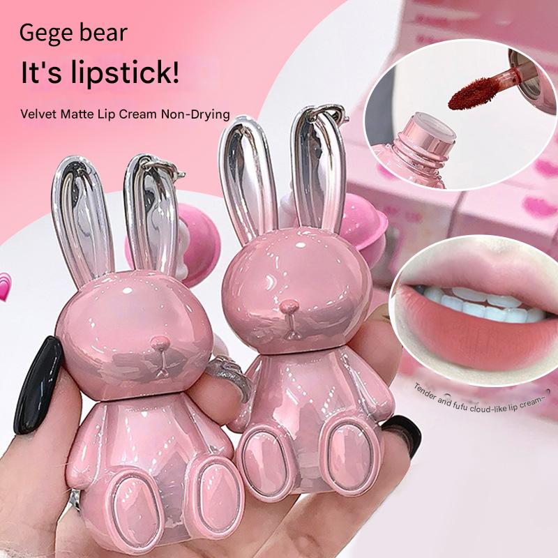 Gege bear Pink Bunny Velvet Mist Lip Cream Matte Autumn and Winter Show Color Lift Color Pendant Lipstick Lip Glaze
Gege bear Pink Bunny Velvet Mist Lip Cream Matte Autumn and Winter Show Color Lift Color Pendant Lipstick Lip Glaze