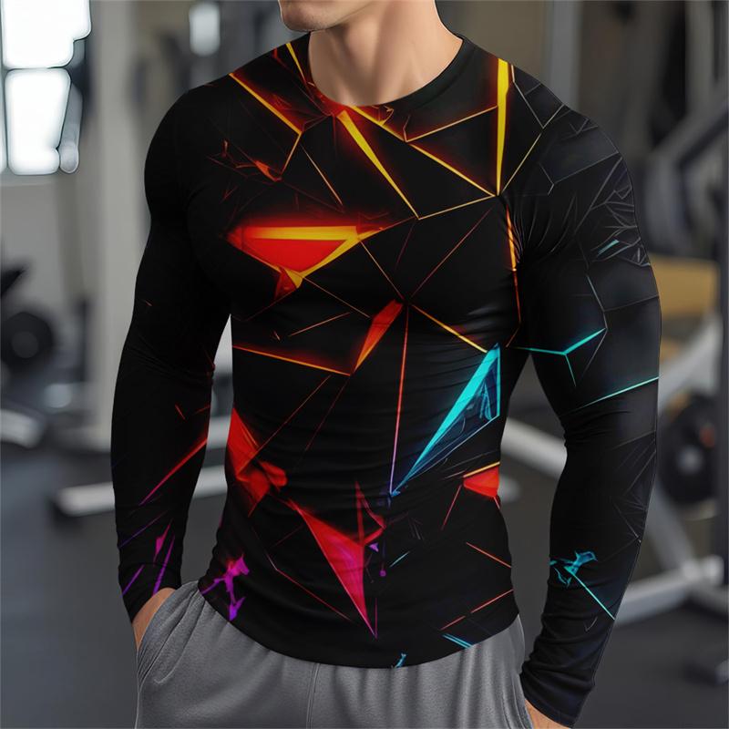 Colorful geometric pattern 3D printed men s fashionable splicing round neck long sleeved T-shirt S
Colorful geometric pattern 3D printed men s fashionable splicing round neck long sleeved T-shirt S